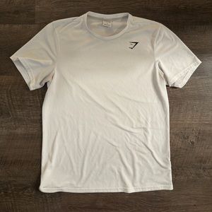 Gymshark White Activewear Shirt Large